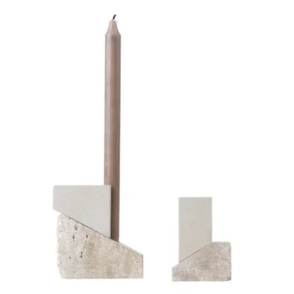 KRISTINA DAM Candleholder Offset Vol 2 - Light Grey